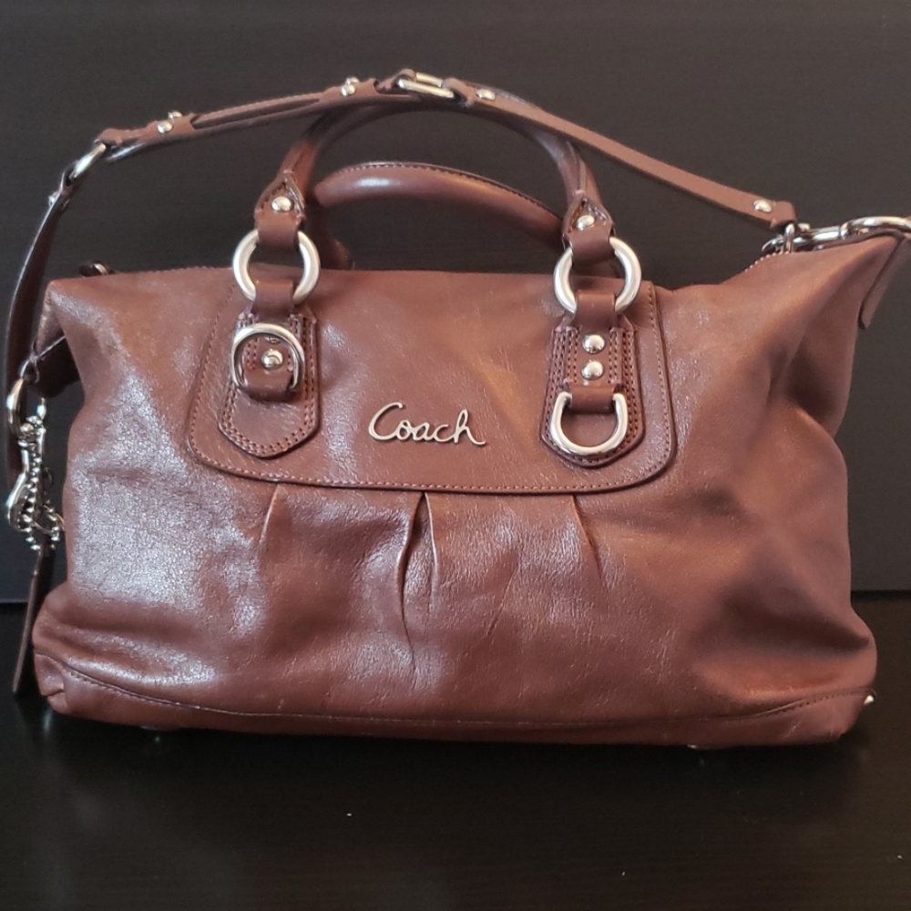 Brown Leather Coach Purse